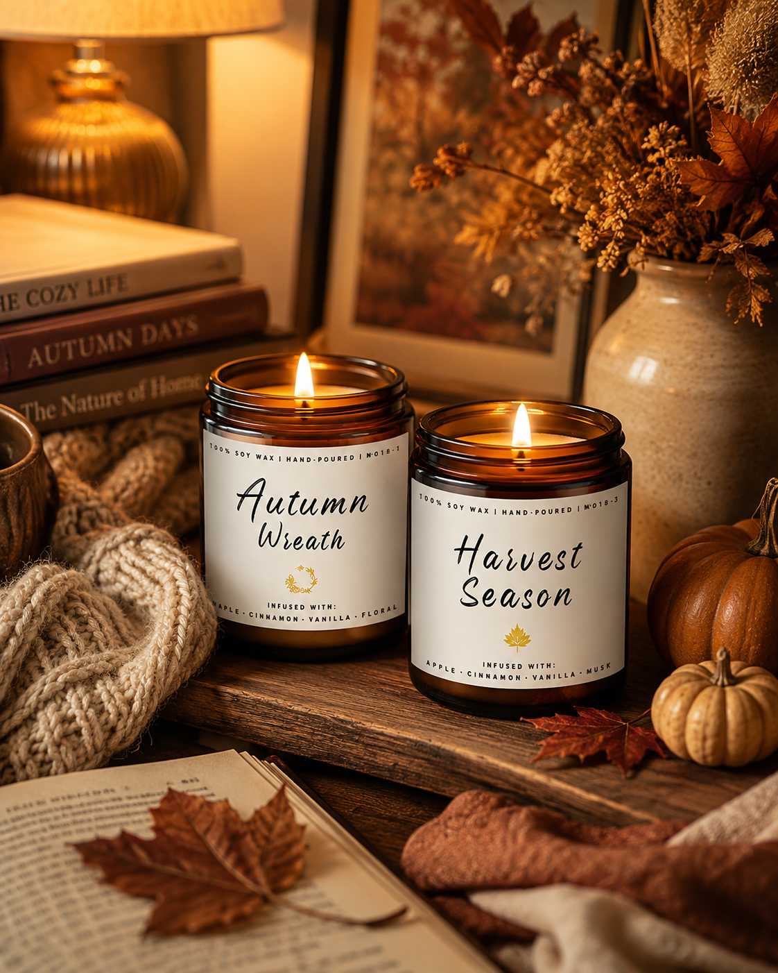 Fall scented candle set