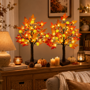 Autumn Glow LED Light Trees